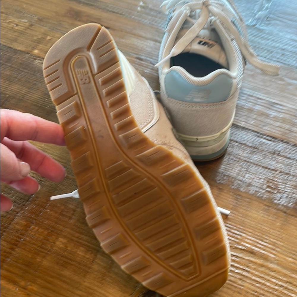 New Balance Tan and Blue Athletic Sneakers - Picture 6 of 7